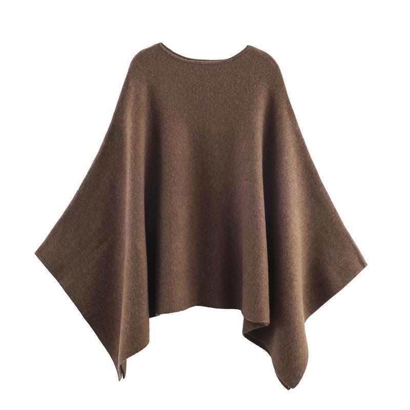 Damen eleganter PONCHO aus hochwertigem Material mit asymmetrischem Schnitt EB