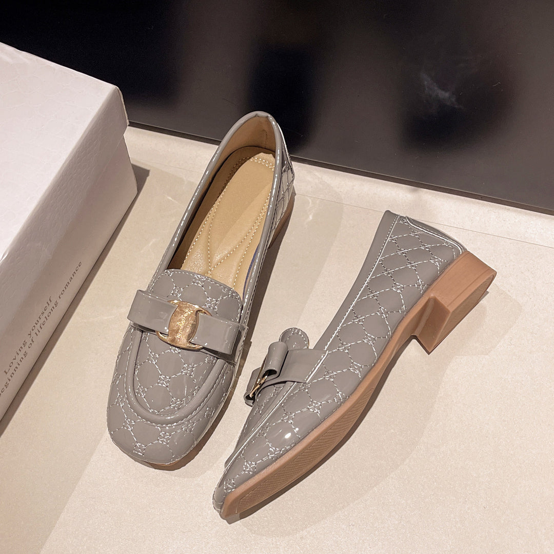 Damen Elegante Mokassins mit edlem Metallic-Beschlag EB
