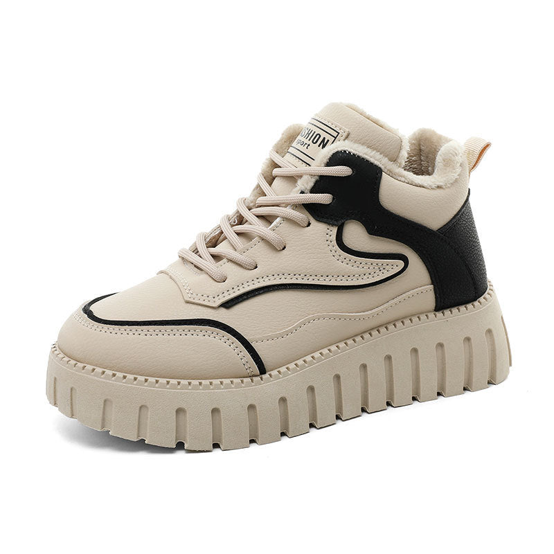 Damen warme High-Top Sneakers mit kuscheligem Innenfutter und innovativem Sohlenprofil EB