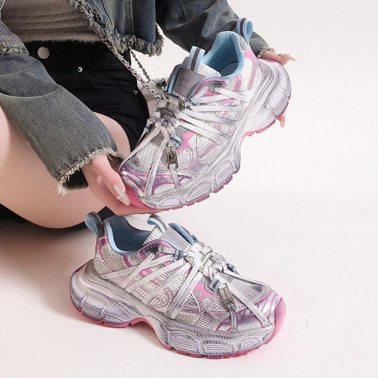 Damen Sportliche Laufschuhe mit atmungsaktiver Mesh-Konstruktion und stabiler Dämpfungstechnologie EB