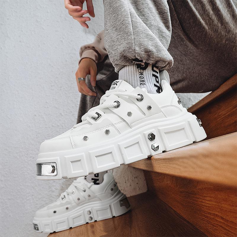 Damen modische Chunky Sneakers mit auffälligem Design und stabiler Laufsohle EB