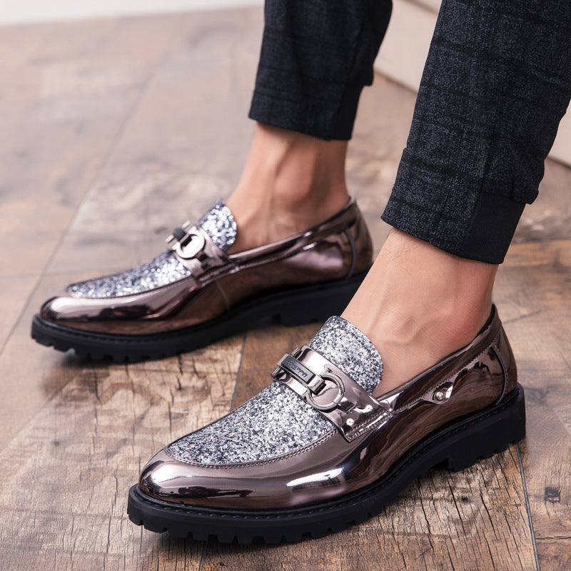 Damen Elegante Mokassins mit glitzerndem Obermaterial EB