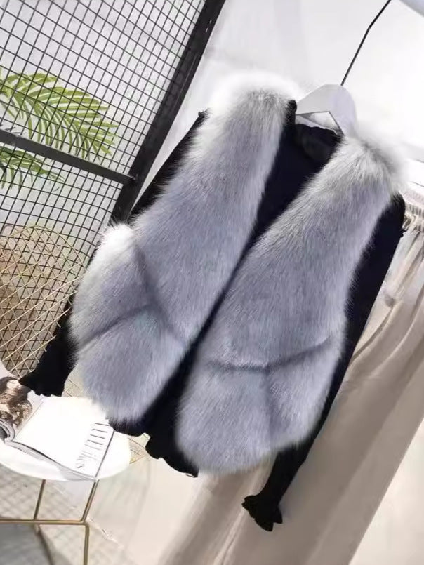 Damen Weste aus luxuriös flauschigem Kunstpelz EB