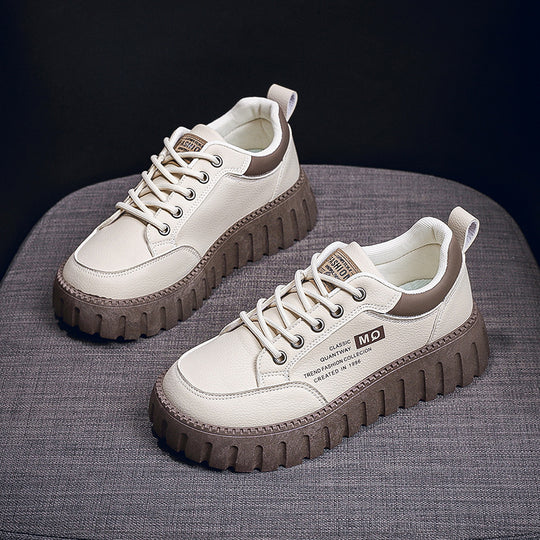 Damen Plattform Sneakers mit modischer Gummi-Laufsohle und atmungsaktivem Obermaterial EB