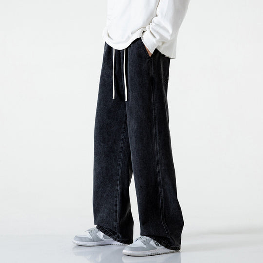 Herren weite Denim-Hose im modernen Vintage-Stil EB