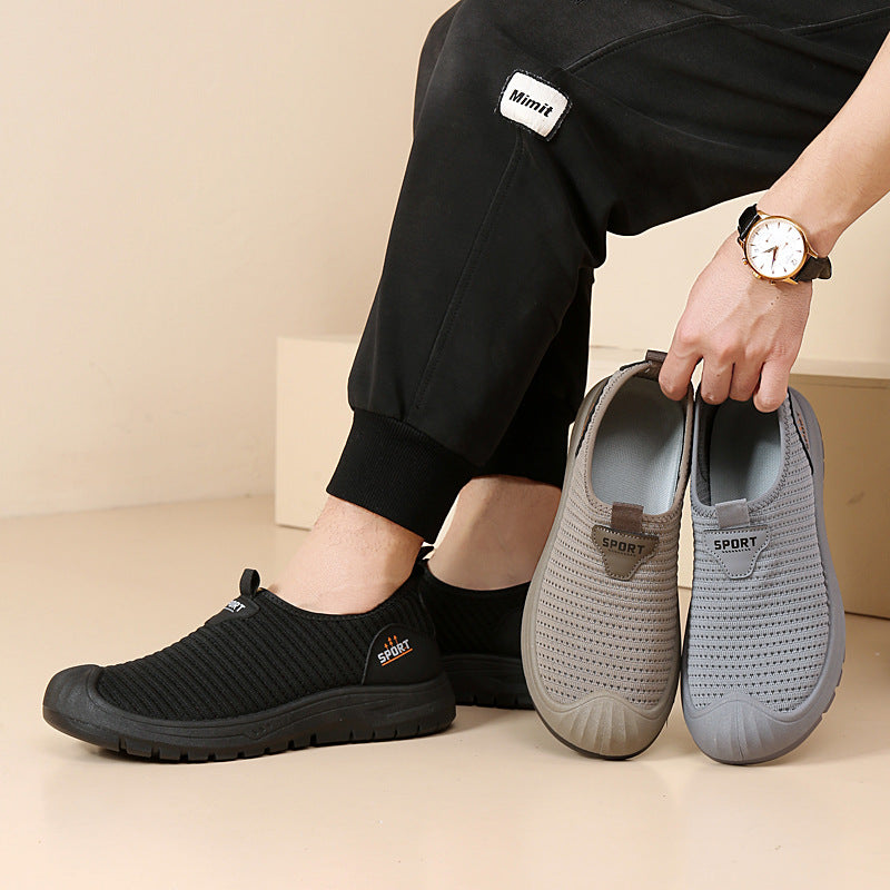 Damen Sportliche Slip-On Freizeitschuhe mit atmungsaktiver Struktur EB