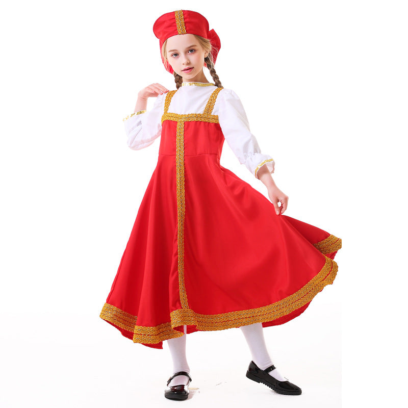 Mädchen Märchenhaftes Kostüm mit goldenem Saum EB