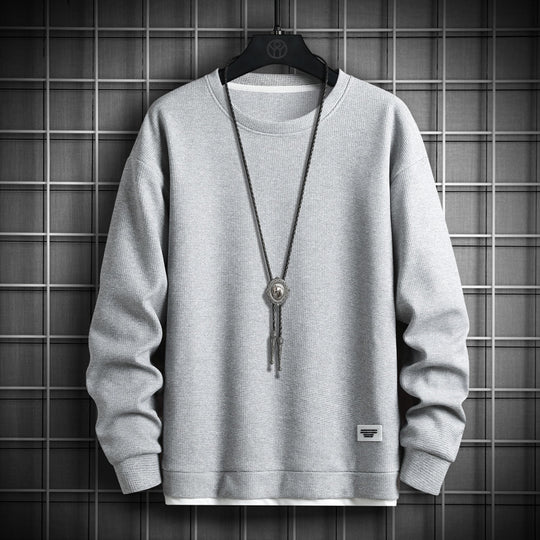 Herren lässiger Sweatshirt mit strukturiertem Stoff und modernem Schnitt EB