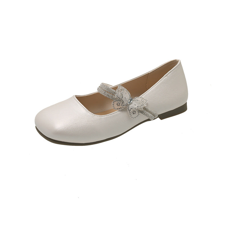 Damen elegante Ballerinas mit dekorativem Schleifen-Detail und rutschfester Sohle EB