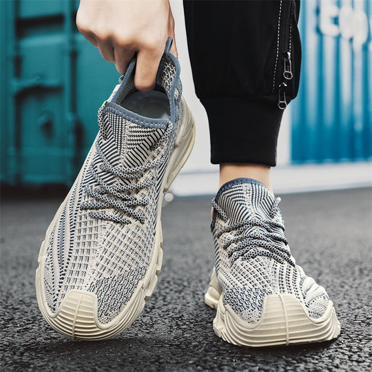 Herren leichte gestrickte Trail‑Sneaker mit sockenähnlichem Einstieg und stoßdämpfender Profilsohle EB