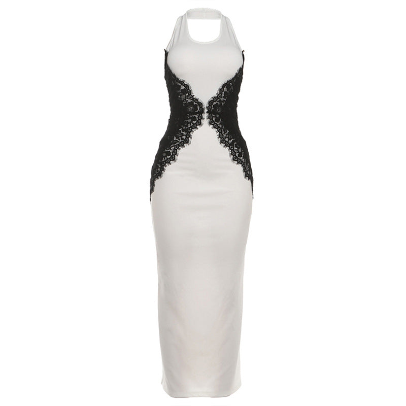 Damen Figurbetontes Spitzenkleid EB