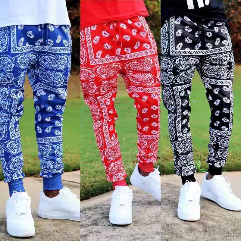 Herren Cargo-Jogginghose im extravaganten Paisley-Muster EB