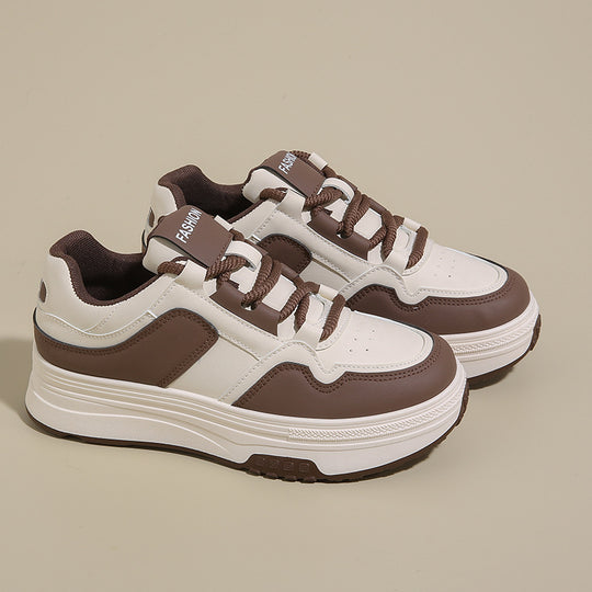 Damen Komfortable Sneakers mit erhöhter Sohle und sportlichem Design EB