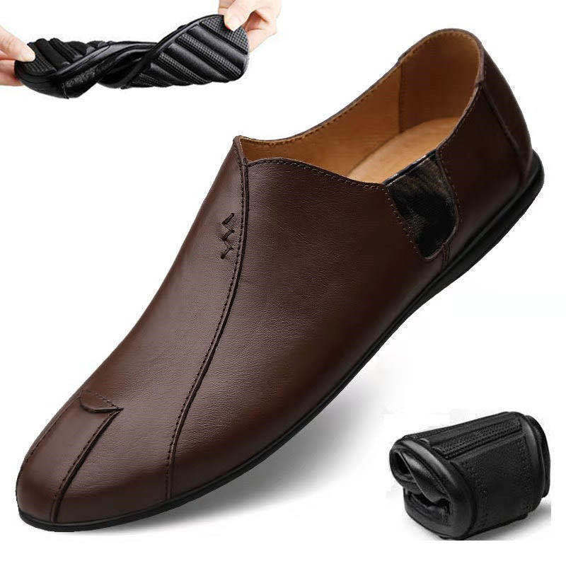 Damen bequeme Lederclogs EB