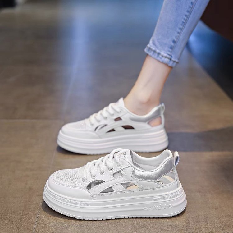 Damen Plattform-Sneaker mit atmungsaktivem Obermaterial und trendiger Sohlentechnologie EB