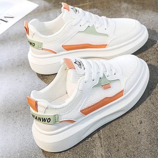 Damen Sportliche Sneakers mit atmungsaktiver Netzstruktur und flexiblem Sohlenprofil EB