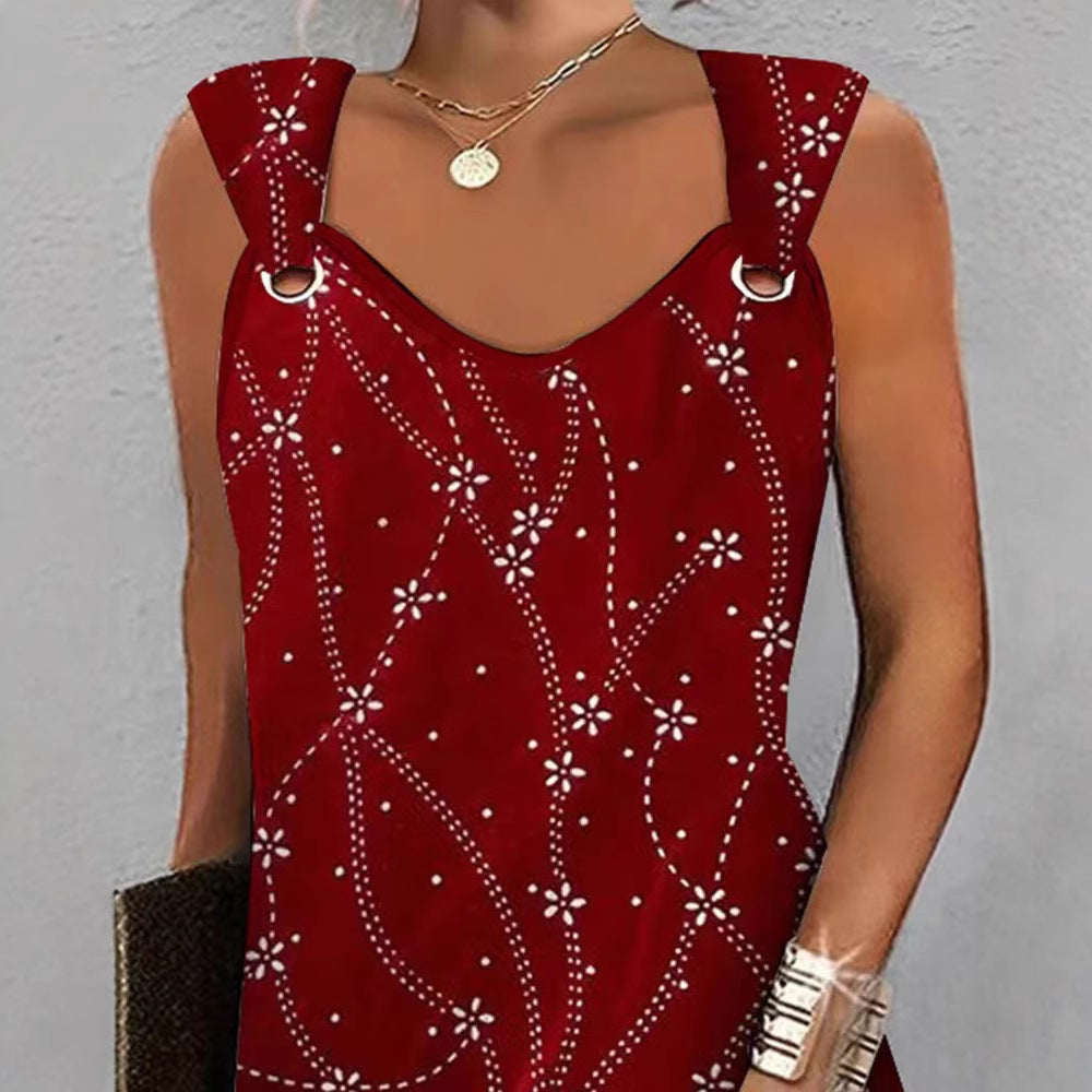 Damen Freizeitkleid mit dekorativem Blumendruck und elegantem Schnitt Heidi-Mode