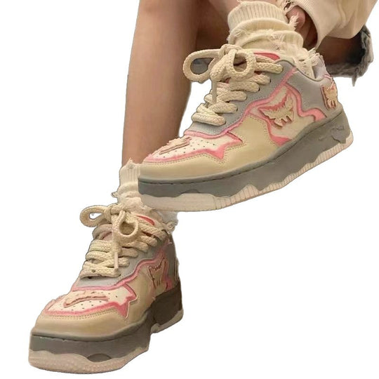 Damen Sportliche Sneakers mit verspieltem Design und atmungsaktiver Oberflächenstruktur EB