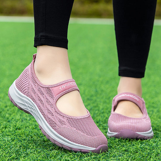Damen Leichte und bequeme Sportpumps mit elastischem Obermaterial EB