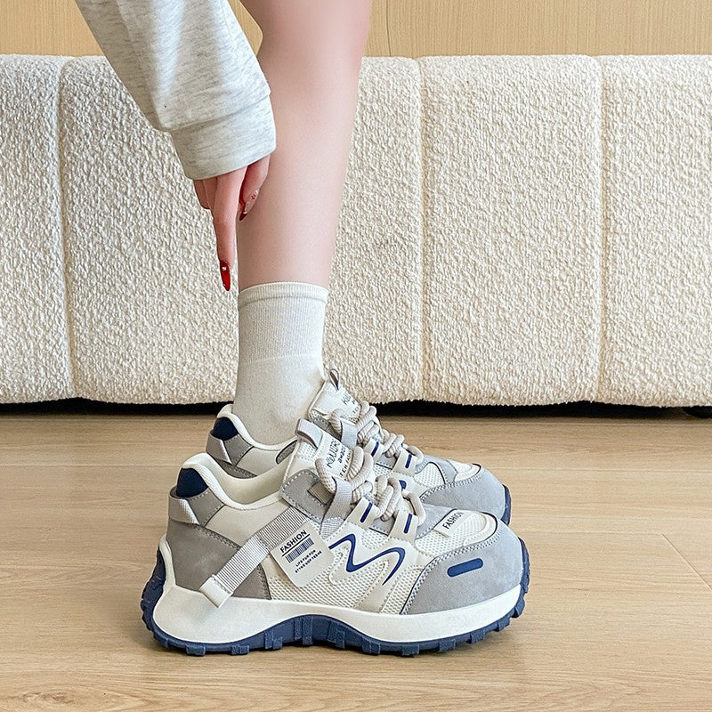 Damen modische Sneakers mit innovativem Design und atmungsaktiver Mesh-Oberfläche EB