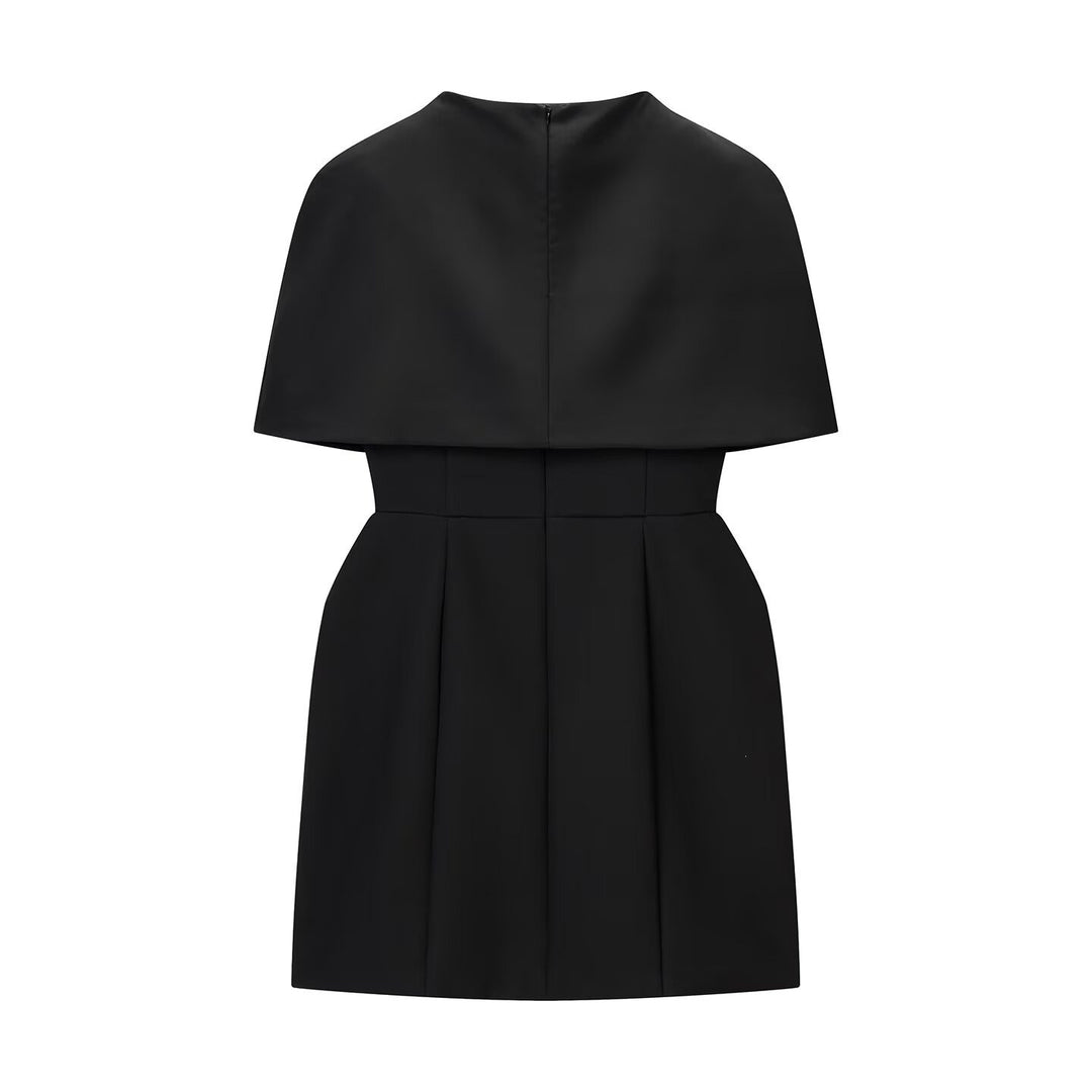 Damen elegantes Hochzeitskleid mit Cape-Ärmeln und tailliertem Schnitt EB