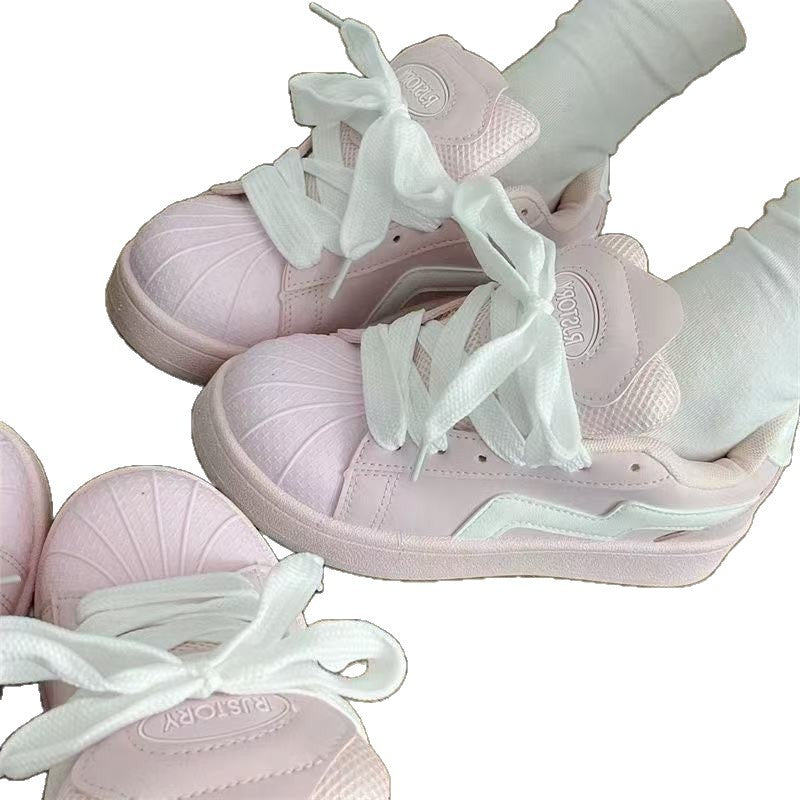 Damen Sportliche Sneaker mit dekorativen Rüschen und farbenfrohem Design EB