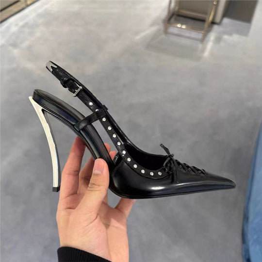 Damen elegante Slingback High Heel Pumps EB