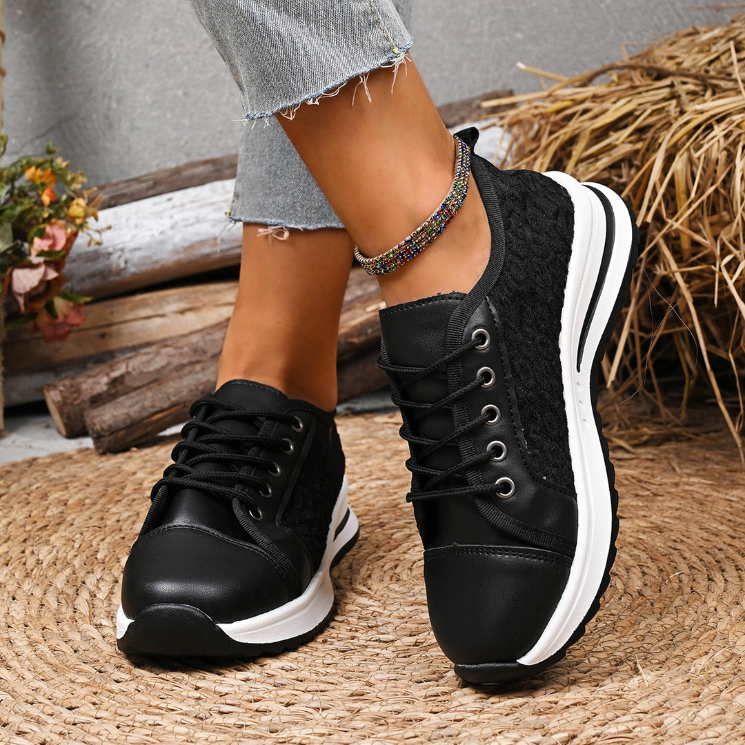 Damen Sportliche Sneakers mit luftiger Textur und rutschfester Sohle EB