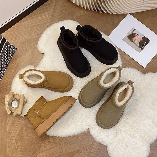 Damen Kuschelige Winterstiefel mit warmem Innenfutter und robuster Sohle EB