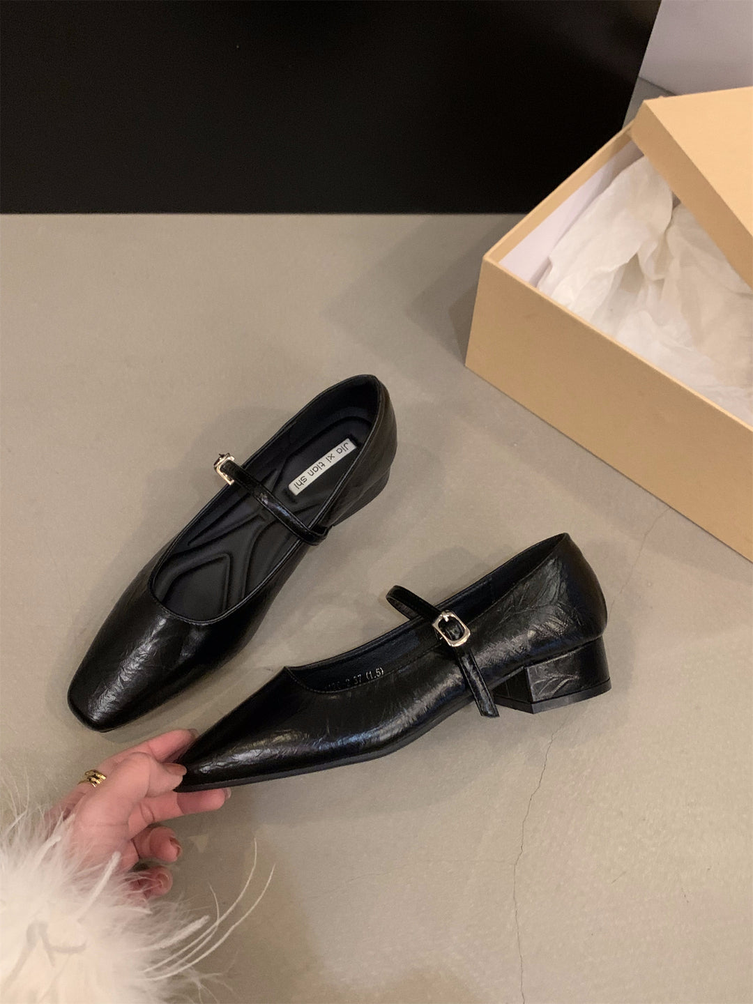 Damen Elegante Slingback-Ballerinas mit modischem Glanz EB