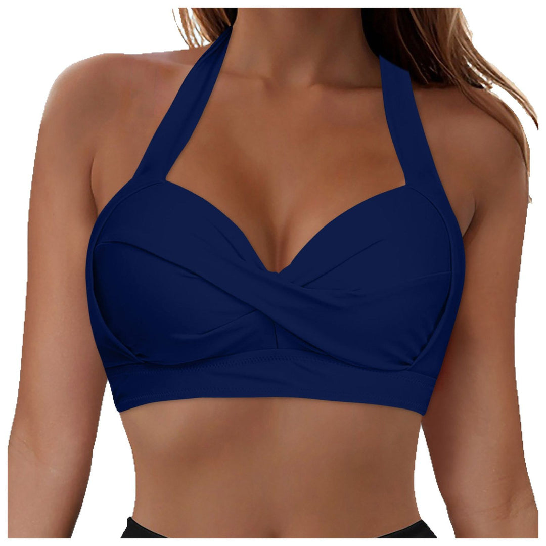 Damen Modisches Bikinioberteil mit Wickeldesign EB