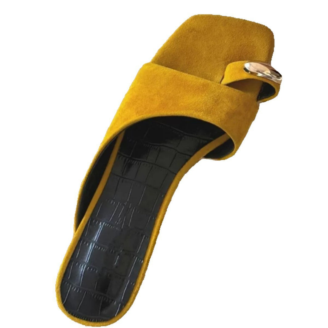 Damen Elegante Mules mit modischem Schnallenakzent EB