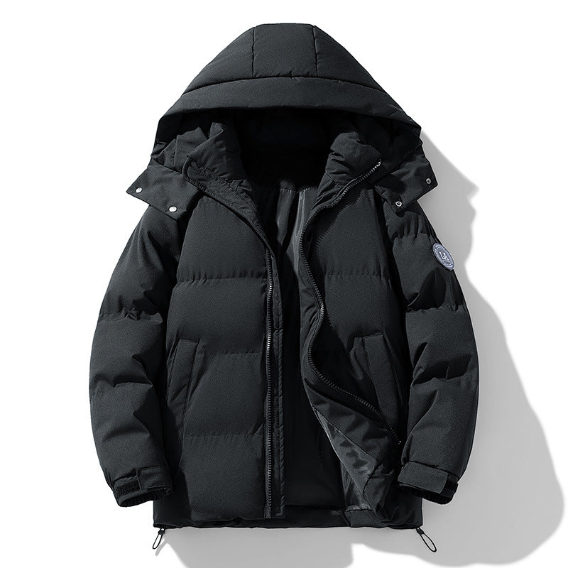Herren urbaner Thermo-Parka mit dreidimensionaler Steppung, Zwei-Wege-Reißverschluss und verstellbarem Saum EB