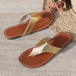 Damen elegante Zehentrenner-Sandalen mit geflochtenen Riemen EB
