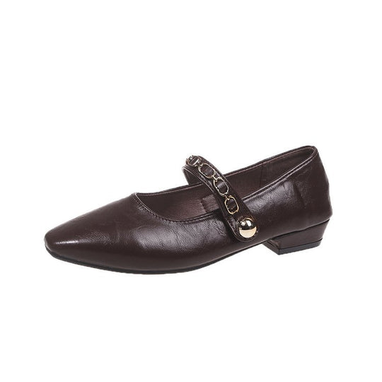 Damen elegante Ballerinas mit Schnallenakzent EB