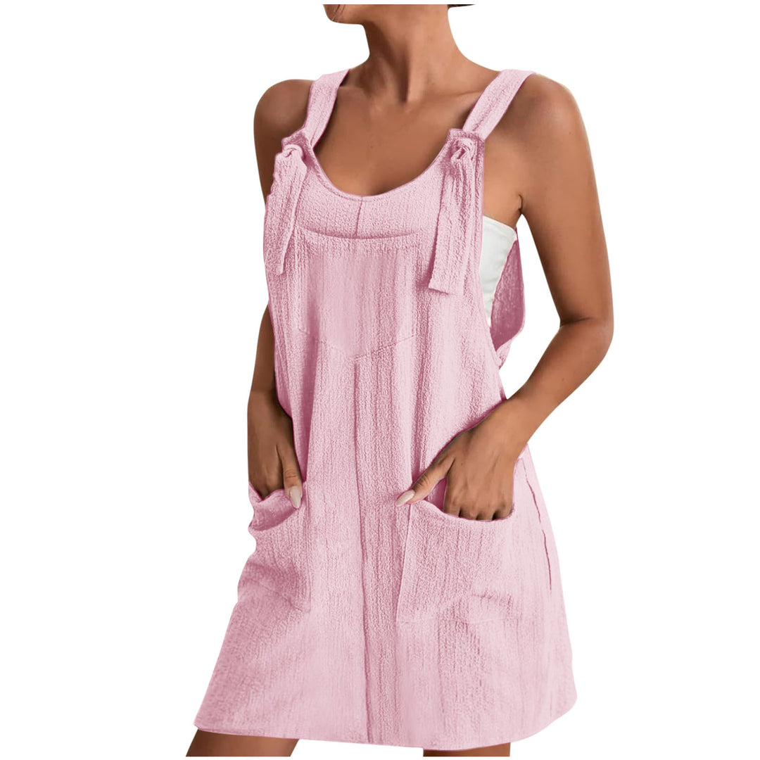 Damen Lässiger Jumpsuit mit praktischen Taschen und verstellbaren Trägern EB