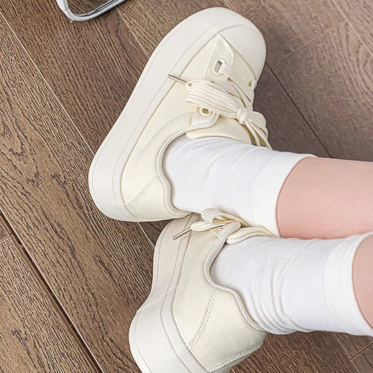 Damen Modische Sneakers mit stylischen Schleifen und gedämpfter Sohle EB