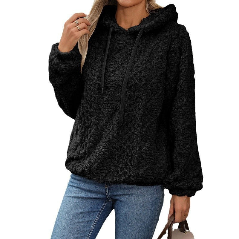 Damen Kuscheliger Hoodie im besonderen Strickdesign EB