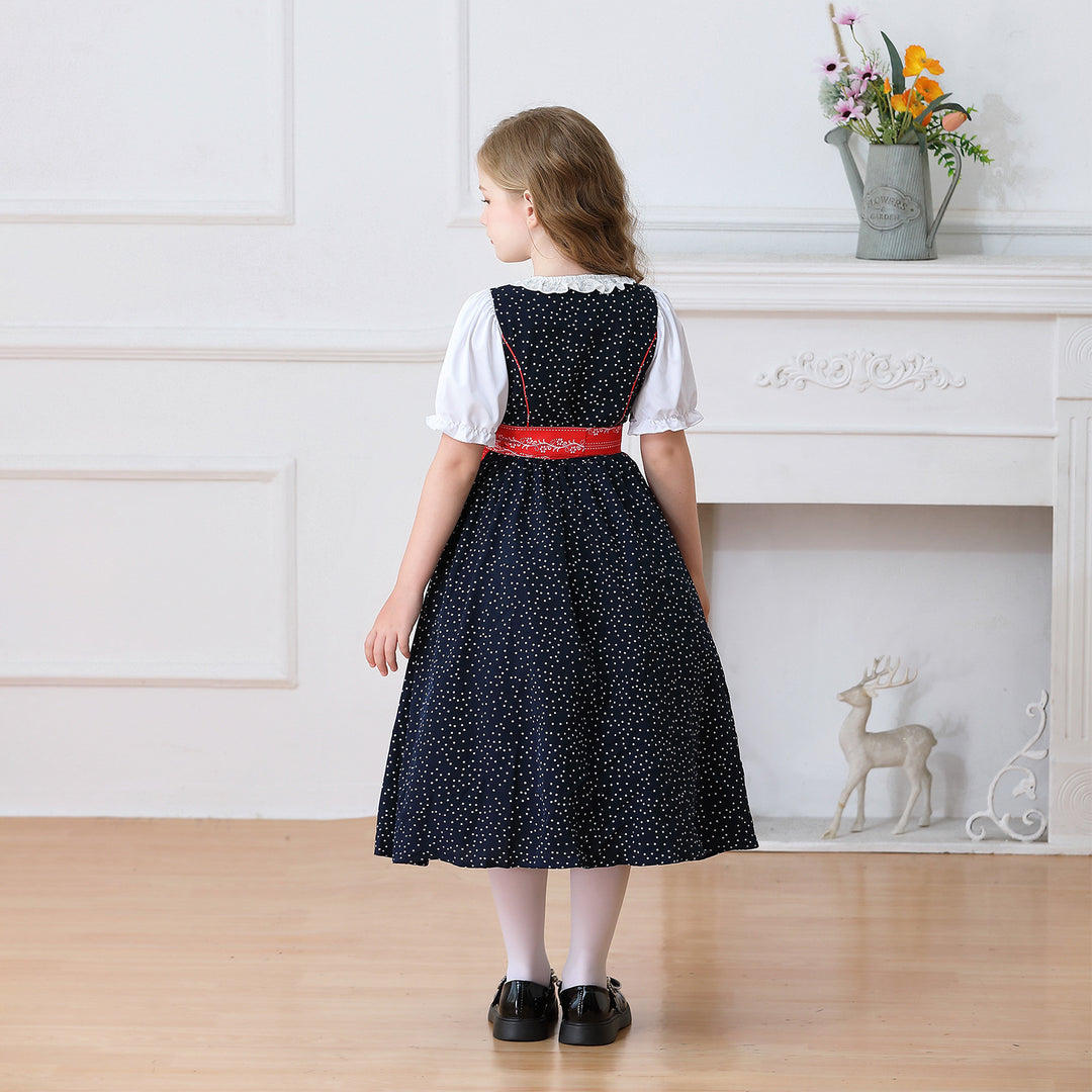 Damen nan traditionelles Dirndlkleid für Mädchen mit abnehmbarer Schürze EB
