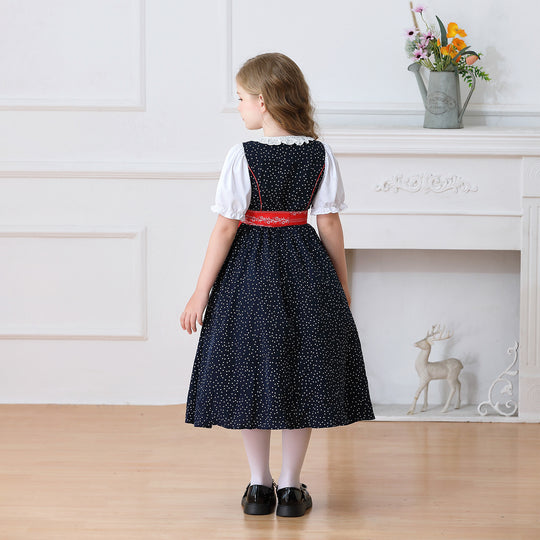 Damen nan traditionelles Dirndlkleid für Mädchen mit abnehmbarer Schürze EB