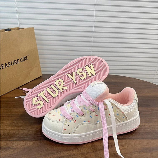 Damen Sneakers mit buntem Design und bequemem Innenfutter EB