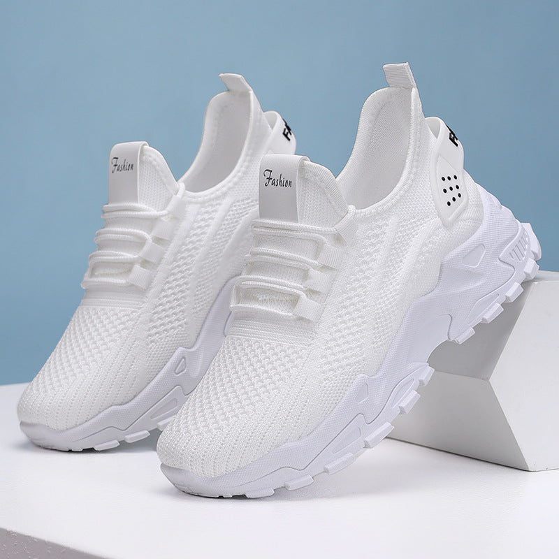 Damen Atmungsaktive Fitness Sneakers mit flexiblem Strickoberteil und rutschfester Sohle EB