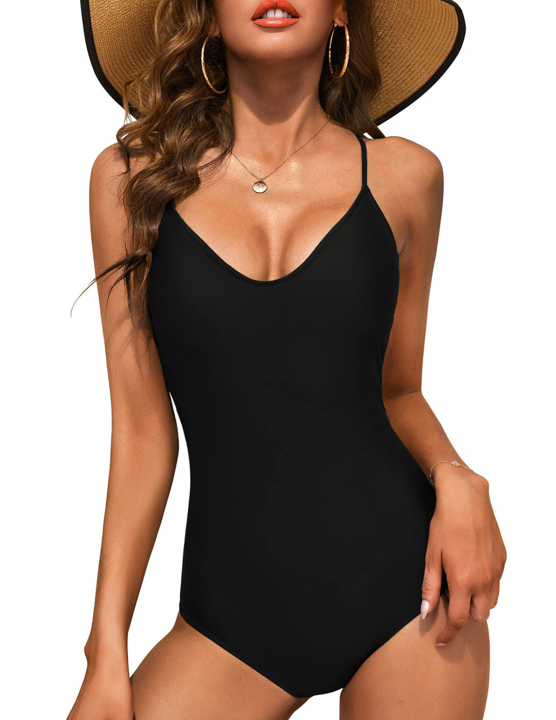 Damen Badeanzug mit elegantem V-Ausschnitt EB