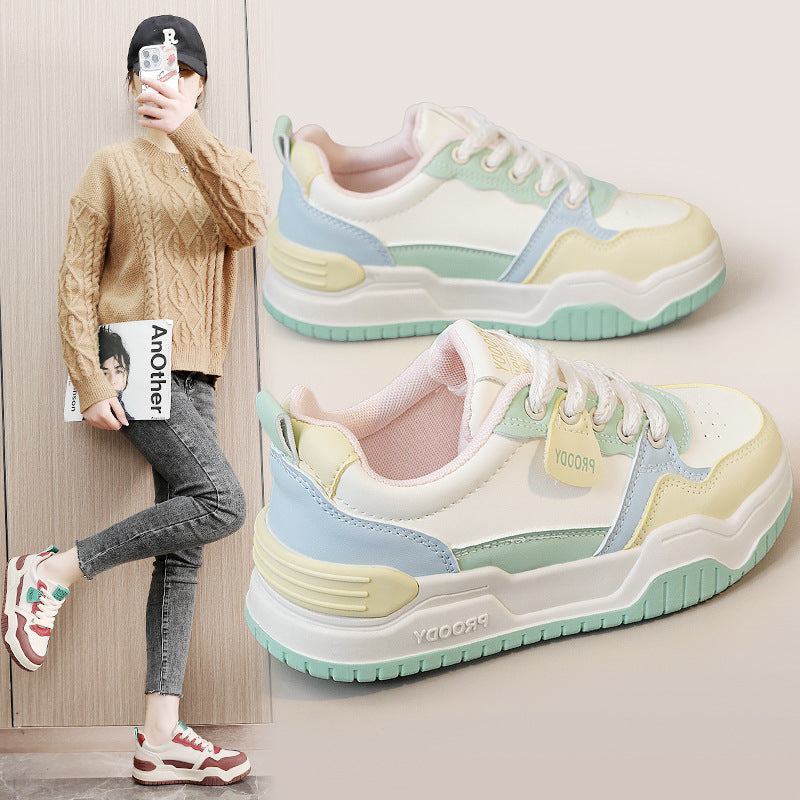 Damen modische Freizeitsneaker mit atmungsaktiver Oberflächenstruktur und rutschfester Sohle EB
