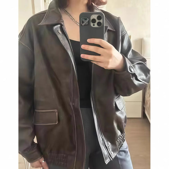 Damen modische oversized jacke mit strukturiertem Design EB