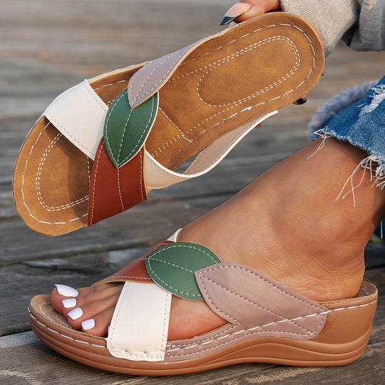 Damen Riemensandalen mit hochwertigem Leder und komfortablem Fußbett EB