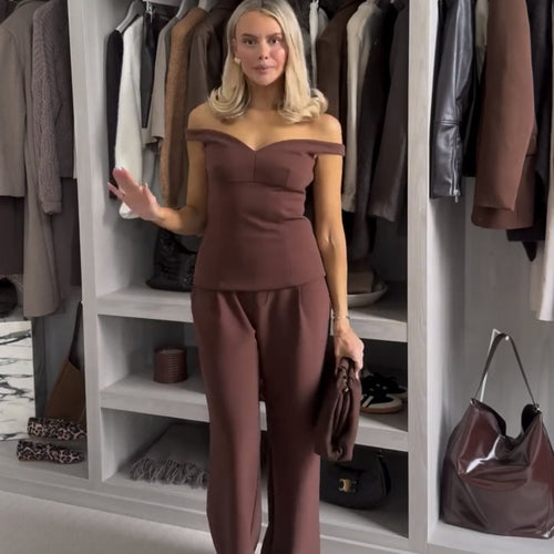 Damen Weite Hosen mit elegantem Schnitt und feinen Falten EB
