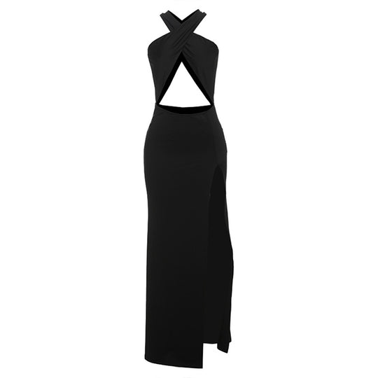 Damen Maxi-Kleid mit verführerischem Schnitt und modischen Cut-Outs EB