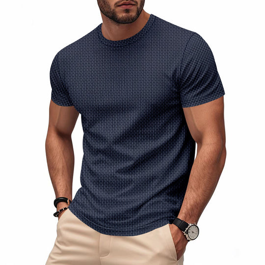 Herren Atmungsaktives Kurzarm-T-Shirt mit stylischem Reißverschluss EB