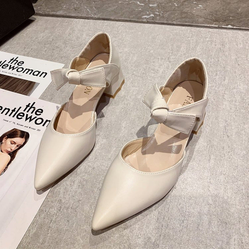 Damen Elegante Slingpumps mit Schleifenverzierung EB